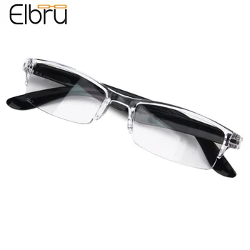 Elbru Nové Ultralight Integrované Čítanie Okuliare Retro Presbyopic Okuliare, Transparentné Predpis Okuliarov Dioptrie +1.0 +4.0