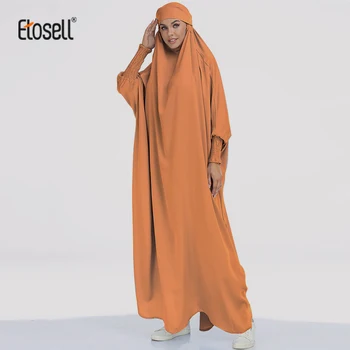ETOSELL Eid Kapucňou Moslimských Žien Hidžáb Modlitba Odev Jilbab Abaya Islamskej Obliekať Niqab Dlho Khimar Úplné Pokrytie Ramadánu Šaty Abaya