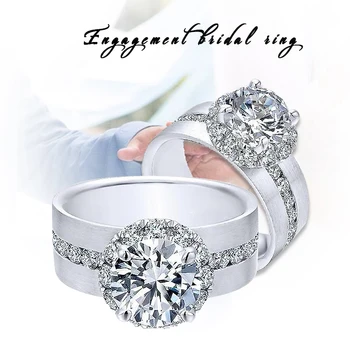 Európsky a Americký Hot-Predaj Krúžky Crystal Prstene Dámske Módne, Elegantné, Romantické Zásnubné Prstene, Svadobné Prstene
