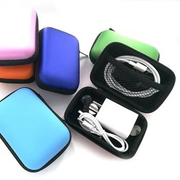 EVA Mini Prenosné Slúchadlo taška Mince Kabelku pre Slúchadlá, USB Kábel Prípade Nepremokavé SD Karta, Kábel Slúchadiel do uší Držiak na Okno štvorcového tvaru