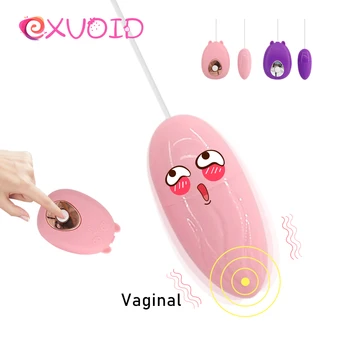 EXVOID Silné Vibračné Vajíčko Vibrátor stimuláciu Klitorisu G Mieste Masér Nepremokavé Sexuálne Hračky pre Ženy Roztomilé Mačky, Diaľkové Ovládanie