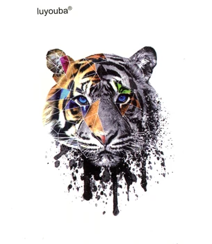 Farba Tiger nepremokavé dočasné tetovanie Mužov Falošné Tetovanie Tetovanie Tela Nálepky Henna Tetovanie ženy dočasné tetovanie