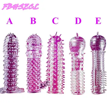 FBHSECL Crystal Penis Krúžok Rozšírenie Sexuálne Hračky Pre Mužov Dospelých Produkty Kohút Rukáv Sex Shop Oneskorená Ejakulácia Opakovane