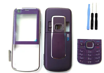 Fialová Mobilný Telefón Bývanie Kryt Prípade Klávesnica pre Nokia 6220 6220c & Skrutkovač Otvorte Nástroje
