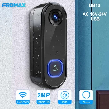 FRDMAX Video Zvonček WIFI 1080P HD Exteriérový Vodotesný Telefón Zvonček Kamera Security Video Interkom INFRAČERVENÉ Nočné Videnie TUYA