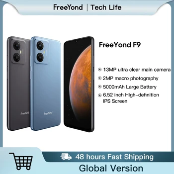 FreeYond F9 Smartphone 2 GB 64 GB 6.52 Palcový HD+ Displej Octa-Core 13MP Dual Camera 5000mAh Telefón Android Globálna Verzia 2022 NOVÉ