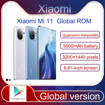 Globálne ROM Xiao 11 Smartphone Snapdragon 888 Octa-Core 120Hz AMOLED Displej 4600mAh Batérie 55W Rýchle Nabíjanie