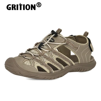 GRITION Ženy Sandále Non-Slip Priedušné Letné Vonkajšie Trekové Topánky Bytov Šport Plážové Sandále Toe Box Široký Nové Plus Szie 41