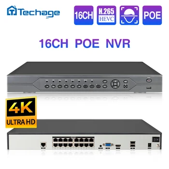 H. 265 H. 264 16CH 5MP 3MP 2MP 8CH 4K POE NVR P2P Vzdialený Pohľad 1080P Sieťový Video Rekordér pre IP kamerový monitorovací KAMEROVÝ Systém