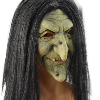 Halloween Latex Maska Horor Čarodejnice Cosplay Maska Halloween Strašidelné Rekvizity Horor Pokrývky hlavy Simulácia Starý Muž, Latexové Masky na Halloween