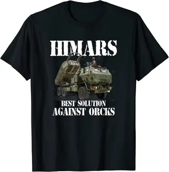 Himars Najlepšie Riešenie Againts Orcks Armáda Na Ukrajine Muži T-Tričko Krátky Rukáv Bežné Bavlnené O-Krku Letné Tričko