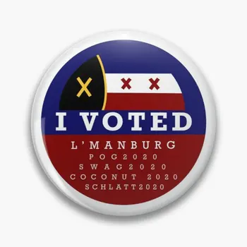 Hlasoval Som L Manburg Prispôsobiteľné Soft Tlačidlo Pin Cartoon Odznak Darček Oblečenie Pre Ženy, Tvorivé Dekor Kov Golier Klopě Pin Roztomilé Klobúk