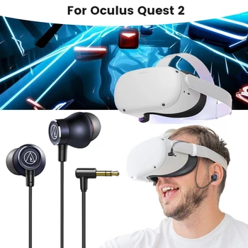 Hluk-Izolačné in-Ear Slúchadlá pre Oculus Quest 2 Slúchadlá Vlastný Kábel VR Headset Nastaviť pre Oculus Quest 2 Rozpor S Príslušenstvo