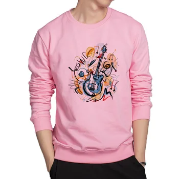 Hot predaj cool Umenie hoodies láska hudby, hip hop streetwear módy jarné oblečenie osobnosti gitara outwear bavlnená mikina