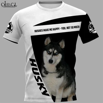HX 2021 Obľúbené Zviera Husky T Shirt 3D Tlač Topy Harajuku Tees Móda Ženy pánske T-Shirt Oblečenie Drop Shipping