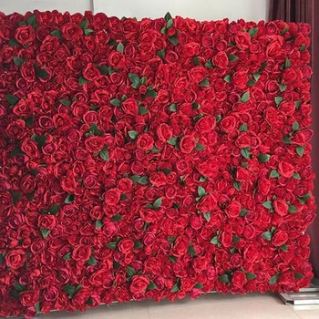 IN hot vysoká kvalita kvetinové steny 40x60cm pestré hodvábne rose umelé kvety stenu pre svadobný obchod mall pozadí dekorácie