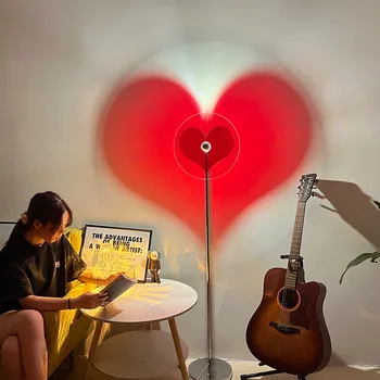 In Štýl Tvorivé Čítanie USB Plug-In Love stolná Lampa Atmosféru Spálne Osobné Podlahová Lampa v Tvare Srdca Umelecké Dekorácie