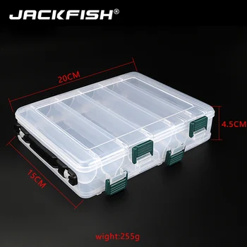 JACKFISH Double Layer PVC Rybárske Box 20 CM*15 CM Návnadu Skladovanie Prípade Rybárske Lure Box Rybárske Náčinie, Nástroj pre Kaprov Rybolovu