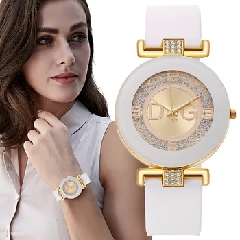 Jednoduché Čierne Biele Quartz Hodinky Ženy Minimalistický Dizajn, Silikónové Popruh Náramkové hodinky Veľké Dial dámskej Módy Tvorivé Hodinky