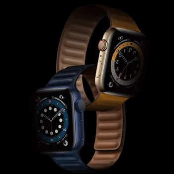 Kancelárske Kožené Odkaz pre Apple hodinky kapela 44 mm 40 mm 41mm 45mm 1:1 Pôvodný watchabnd Magnetické Slučky náramok iWatch seires 7 6 5 4