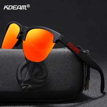 KDEAM High-end TR90 Šport Polarizované slnečné Okuliare Ultra-ľahký Dizajn Pol Rámom Slnečné Okuliare Muži Ženy Inovatívne Okuliare