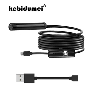 kebidumei Hot 7mm Mini USB Endoskop Nepremokavé 720P HD Borescope Had Inšpekcie Tube Video Kamera Prispôsobiť Pre Smart Telefón