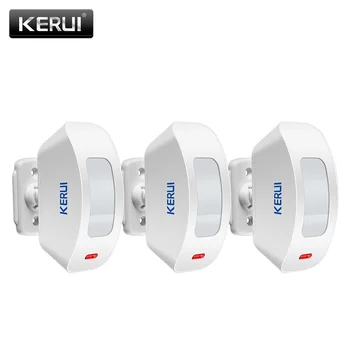 KERUI Bezdrôtový Opony PIR Snímač Detektor Bezdrôtový 433MHz pre GSM PSTN Domov bezpečnostný Alarm Systém 3ks/veľa Okno, Senzor Pohybu
