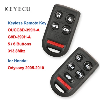 Keyecu Keyless Diaľkové Auto príveskom 5 6 Tlačidlá 313.8 Mhz pre Honda Odyssey 2005 2006 2007 2008 2009 2010 OUCG8D-399H-A, G8D-399H-A
