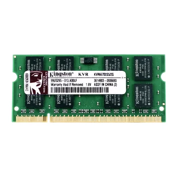 Kingston DDR2 800 667 2 GB 1 GB ddr2 4GB=2 KS*2G PC2-6400 /5300 S MHZ 1.8 V Notebooku Pamäť notebooku RAM