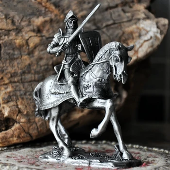 Klasické Európske Stredoveké Templar Bojovník Tin Soldier Ozdoby Kreatívne Domáce Dekorácie Remeslá
