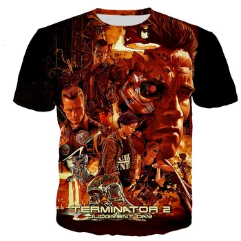 Klasický Film Terminator T Shirt Muži/ženy 3D Vytlačené T-shirts Lete Fashoin Bežné Harajuku Štýl Tričko Streetwear Topy