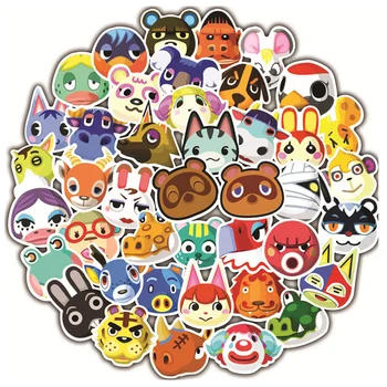 Komiksu, Anime Kawaii Animal Crossing Nálepky na Notebook Kufor Papiernictvo Nepremokavé Obtlačky Graffiti Deti Hračky, Darčeky