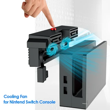 Konzoly Externý Chladič s 2 Ventilátory USB Power Super Turbo Teplota Chladiča Ventilátor pre Nintendo Prepínač Hra Chladič Radiátorov