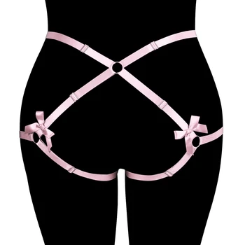 Kypré ženské Plus Veľkosť Bielizeň, BDSM Postroj Pre Módu Erotické Sexy Punk Bowknot Pančuchy Nohu Podväzkové Otroctva Podväzkový Pás