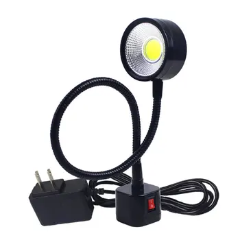 LED Pracovné Svetlo Magnetické Základne Flexibilné Gooseneck Lampa 220V 5W pre Sústruh Frézovanie, Vŕtanie Stlačte Priemyselné Osvetlenie, EÚ Plug