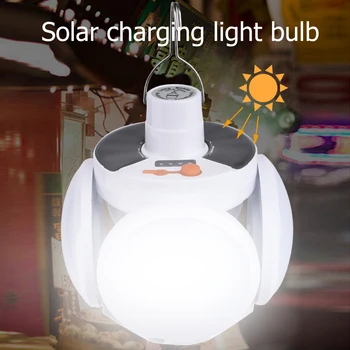LED Solárne Svetlo Futbal Tvar UFO Lampa USB Nabíjateľné Prenosné Svietidlo Camping, Ľahké Skladanie Žiarovka Garáž Svetlo Nočné Lampy