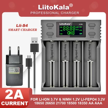 Liitokala Lii-S4 Lii-S2 Lii-PD4 Lii-402 Lii-202 Lii-S6 18650 Nabíjačku 1.2 V, 3,7 V 3.2 V AA 21700 NiMH a Li-ion Batérie Inteligentné Nabíjačky