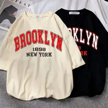 List Brooklyn T Shirt Muži Ženy Módne Letné Bavlna T-shirt Deti Hip Hop Topy Tees Chlapec Oblečenie Camisetas Hombre Dievča Tričko