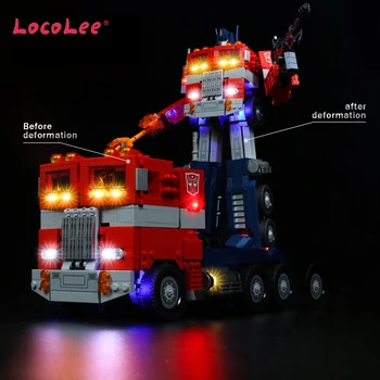 LocoLee LED Svetla Kit pre 10302 Optimus Prime Autobot Stavebné Bloky Nastavenie (NIE Zahŕňajú Modelu) Tehly Hračky pre Deti,