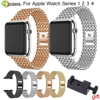 Luxusná Nerezová Oceľ odkaz Náramok hodiniek popruh Pre Apple Hodinky Kapela 42 38 40 44 mm Kovové watchband iwatch 4/3/2/1 zápästie