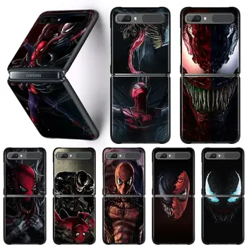 Marvel Jed, Spiderman 2 symbiote transformácie obal Pre Samsung Galaxy Z Flip3 5G obal pre Samsung Z Flip Shell Pevného Fundas