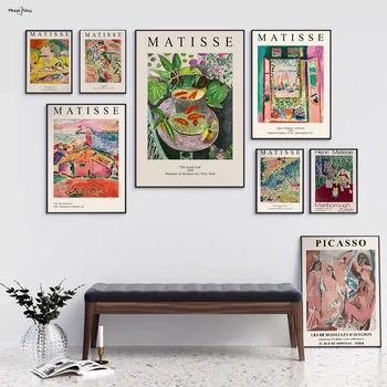 Matisse Plagát Nordic Estetické Obývacia Izba Dekor Vintage Picasso Plátno Interiérové Maľby Nástenné Umenie Výtlačkov Obrázkov Dekorácie