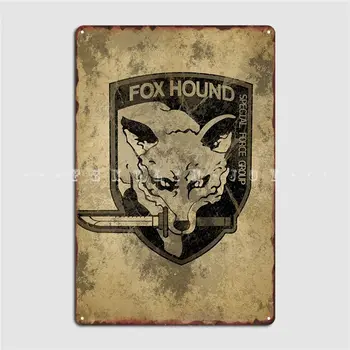 Metal Gear Solid Foxhound Kovové Prihlásiť Garáž Výzdoba Klubu Bar Projektovanie Stenu Jaskyne Tin podpísať Plagát