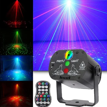 Mini LED Laser na Čítanie USB 5V Aktivované Zvukom Strobo DJ, Disco Stage Svetlo RGB Projektor Žiarovka Svetlomet,Na spoločenské Vianočné KTV Bar