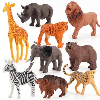 Miniatúry Simulácia Voľne Žijúcich Zvierat Údaje Slon Tiger, Žirafa Učebných Pomôcok Model Biológie Vzdelávanie Hračky Figúrky Animaux