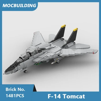 MOC Stavebné Bloky F-14 Tomcat Lietadlá Lietadlá Modelu DIY Zmontované Tehly Vzdelávacie Tvorivé Deti, Hračky, Darčeky 1481PCS