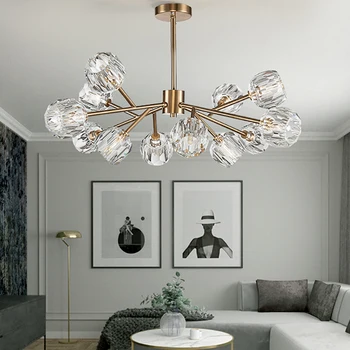 Moderné Luxusné Crystal home Luster Pre Obývacej Izby, Spálne, Nordic Všetky Medi LED prívesok, svetlá Kuchyňa Strop Lustre