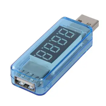 Modrá USB Prúd Napätie Nabíjania Detektor Mobile Power Aktuálne Voltmeter Ammeter Napätie USB Nabíjačka Tester
