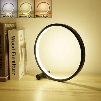 moonlux Moderné Jednoduché Okrúhle LED Stolná Lampa Spálňa Dekoratívne USB Lampa na Stôl Nočné Svetlo