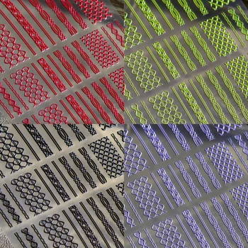 Multicolor Plastický Sveter Vzor Nail Art Nálepky Lepidlo Vysokej Kvality DIY Nechtov Umenie Kotúča Fólie Dekorácie T-954